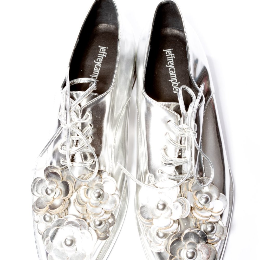 Jeffrey Campbell Brogues - Metallic Floral Oxfords